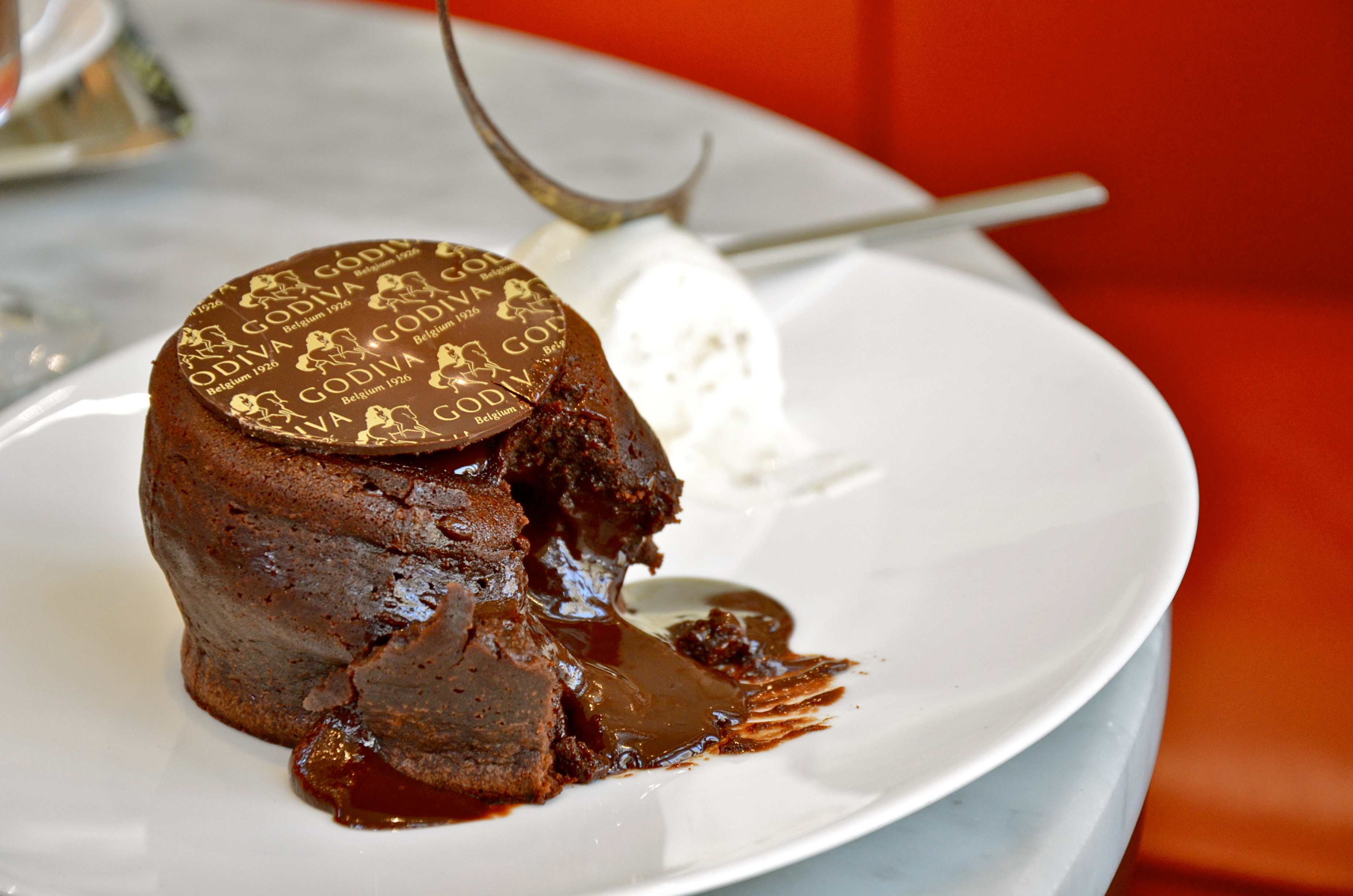 Chocolate Lava Cake – AED 48 – A Cocoa rich cake with Godiva Tourbillon ...